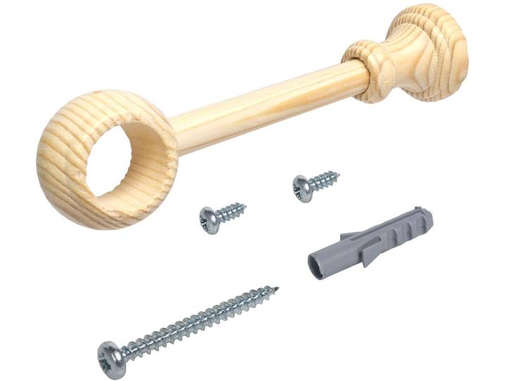 Träger LIEDECO Thüringen , beige (kiefer), L:16,5cm, Gardinenstangenhalterungen, Träger, für Gardinenstangen Ø 28 mm