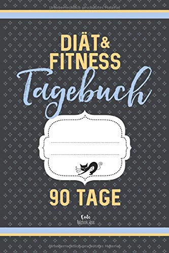 Cute Notebook Ideas - Diät & Fitness Tagebuch 90 Tage (grau): Abnehmtagebuch zum Ausfüllen - Preis vom 14.10.2026 23:07:16 h