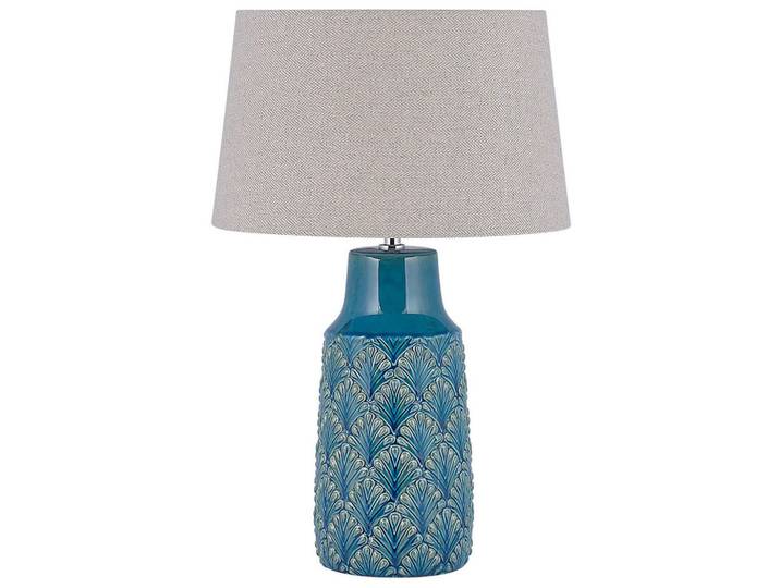 Beliani Tischleuchte Thaya 35/35/55 cm, Blau, Keramik, E27, 35x55x35 cm, Lampen & Leuchten, Innenbeleuchtung, Tischlampen