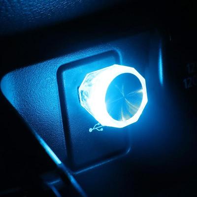 Snug & Styled DiamondGlow USB Ambient Light For Car Interior Mood Lighting ice Blue