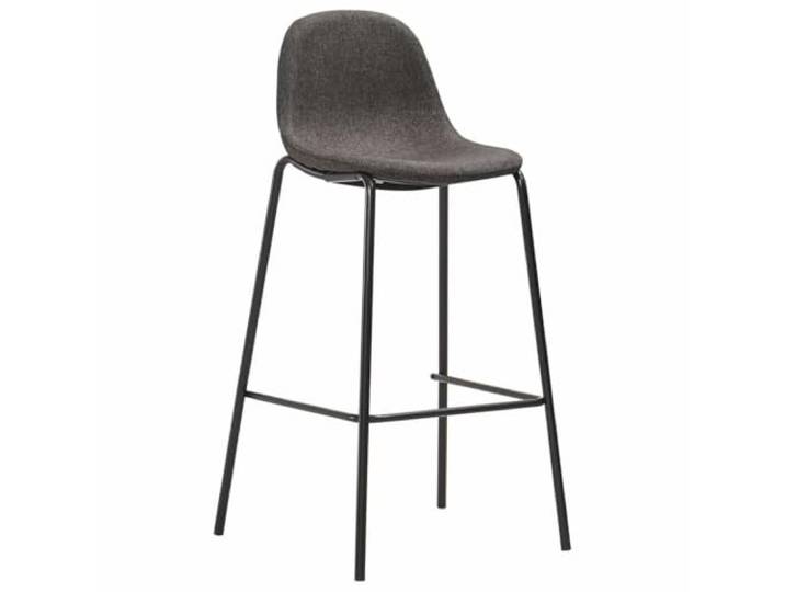 HGPOTUY Barhocker 4 STK. Dunkelgrau Stoff Stoffbezug, pulverbeschichtetes Metallgestell, gepolsterte Sitze und Rückenlehnen, Fußstützen, einfache Montage, max. 110 kg