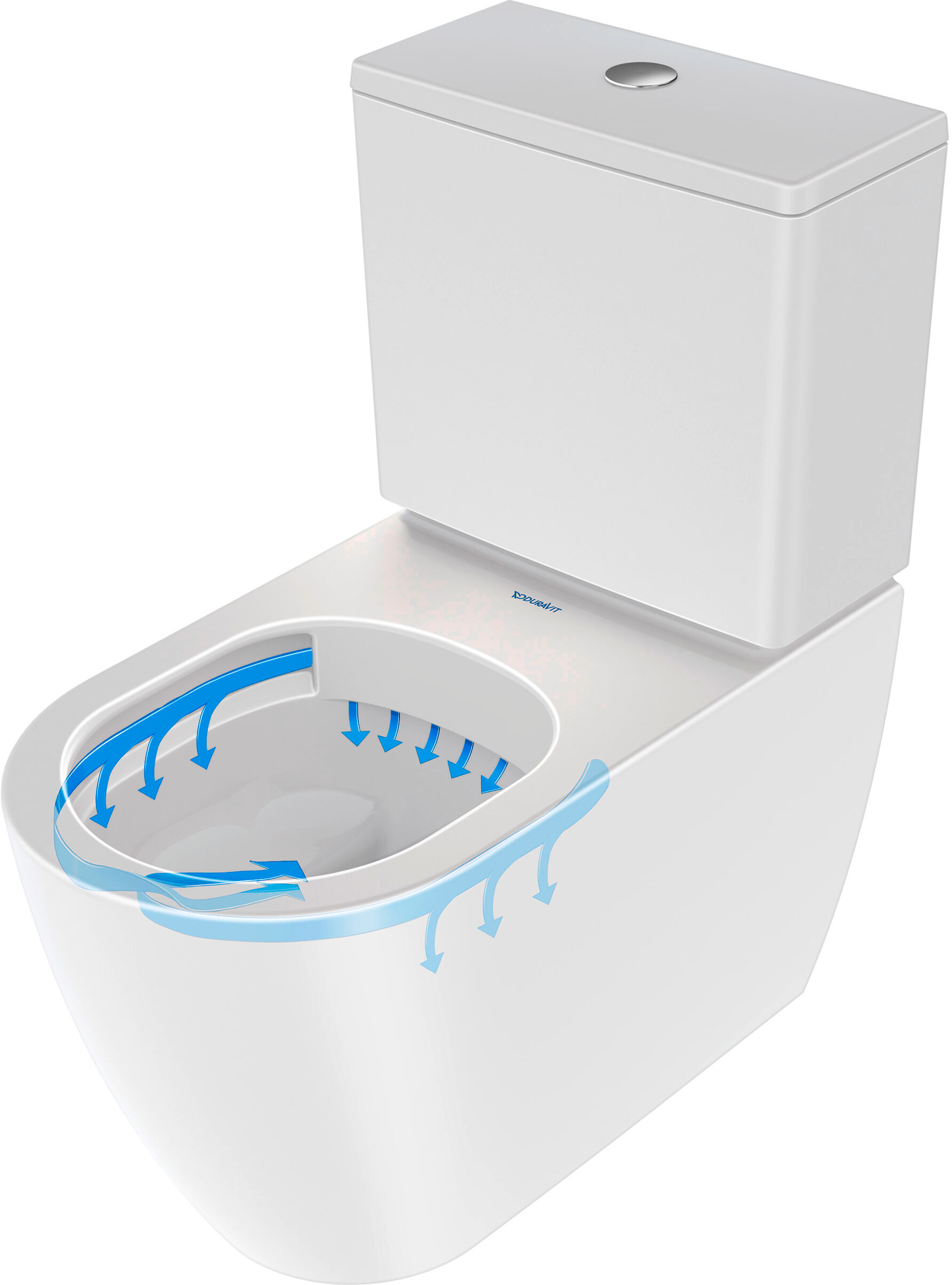 Duravit Soleil by Starck washdown WC combinaison 2011090000 37x65cm, 4,5 l, sans rebord, blanc