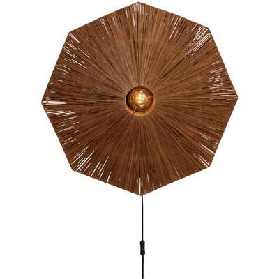 GOOD & MOJO Wandleuchte "Panama", braun, 1, Ø 65cm, Leuchten, Wandleuchte