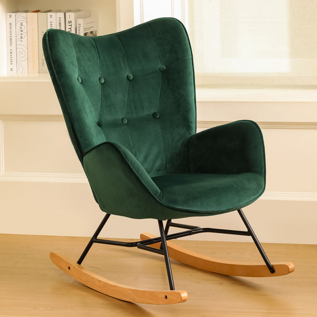 Norden Home Rocking Chair Cresson Green 96cm H X 68cm W X 85cm D
