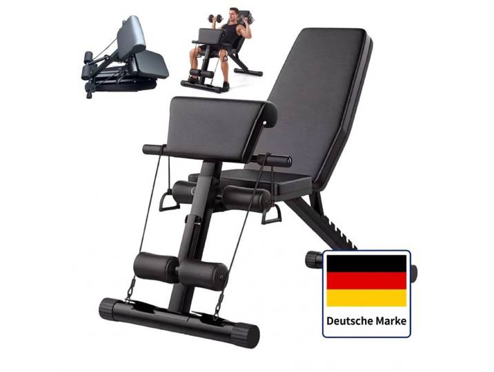 Relaxdays Hantelbank mit Fitnessbändern