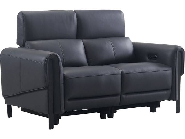 2er Sofa ELIOT Echtleder schwarz