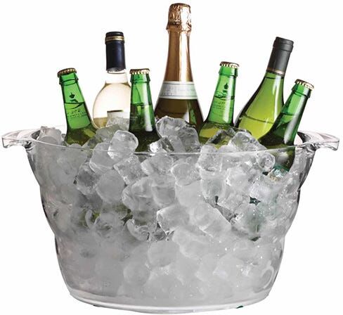 BarCraft Mix It Acrylic Large Oval Drinks Pail / Cooler