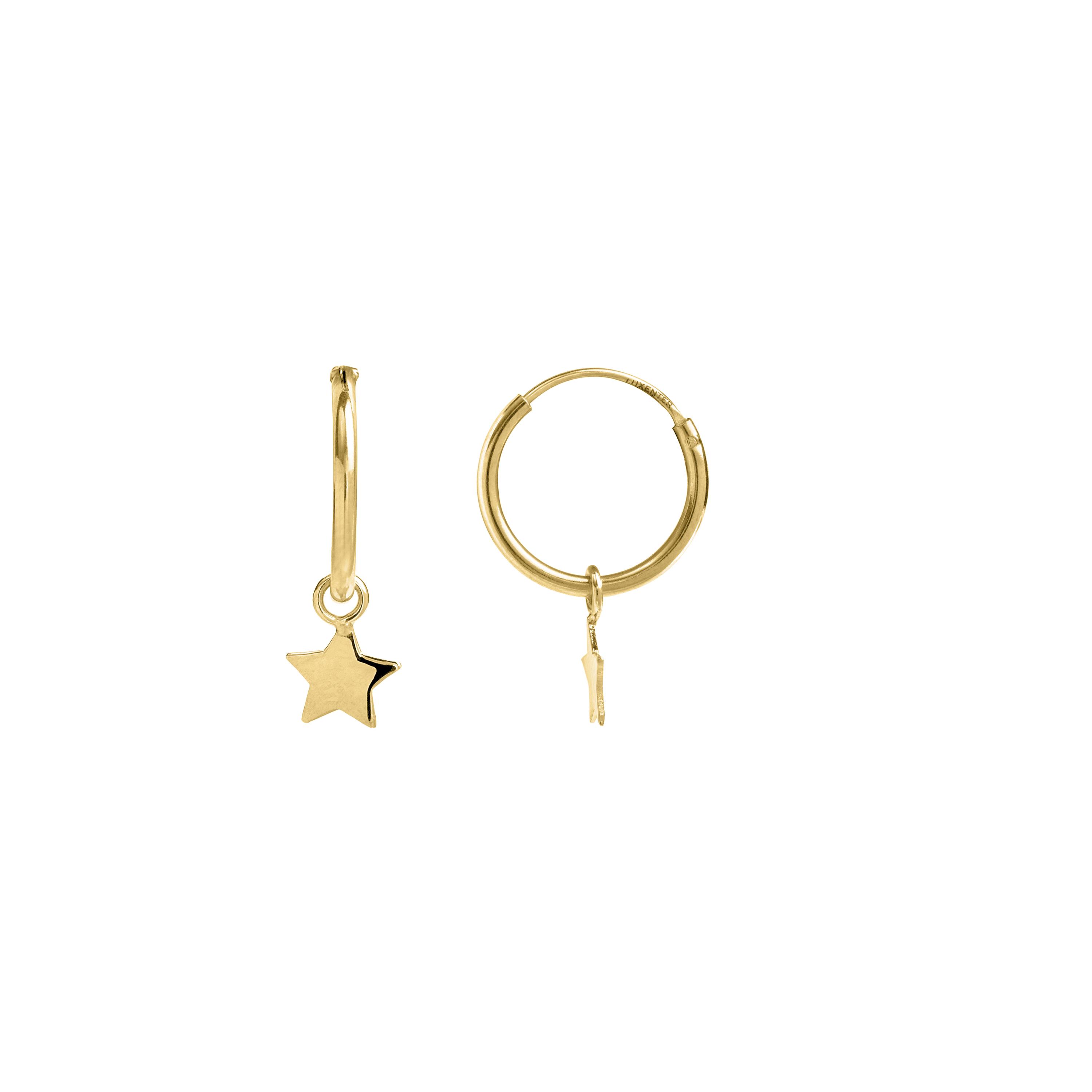 Luxenter essentiële oorbellen in 925 sterling zilver met 18 karaat geelgouden afwerking