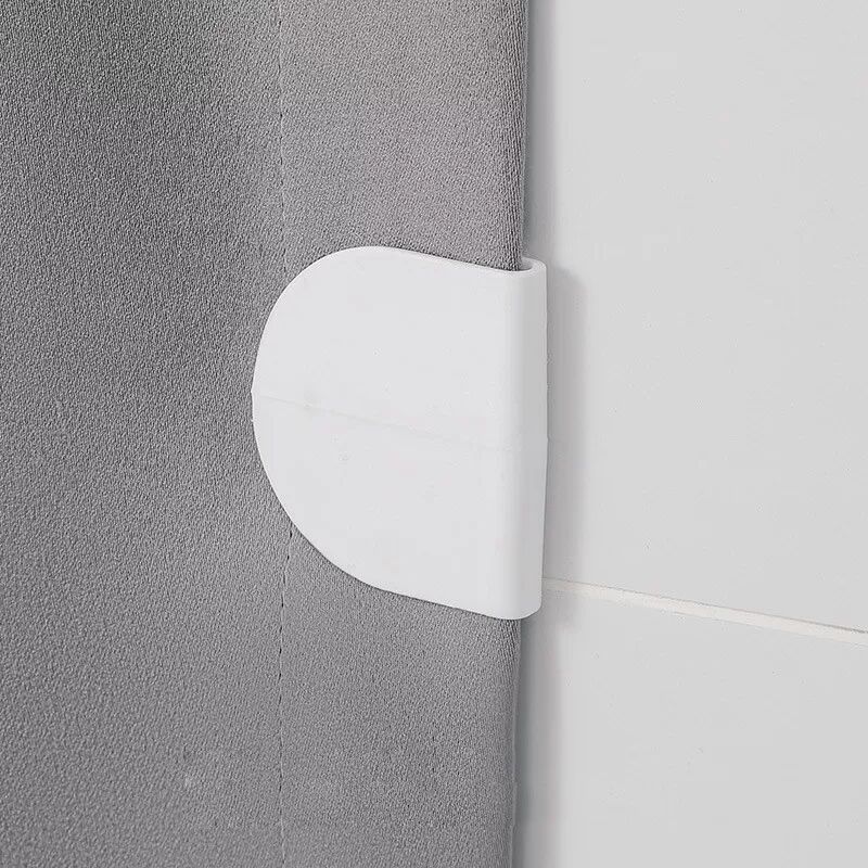 INF 4 Stück Acryl Duschvorhang Clips, Keine Bohrung Duschvorhang Haken Halter