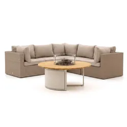 Forza Cecita/Cosiloft Ecklounge-Set mit Feuertisch 6-teilig