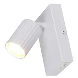 Wandleuchte Wandlampe Flurleuchte Schlafzimmerlampe Metall weiß GU10 H 15 cm