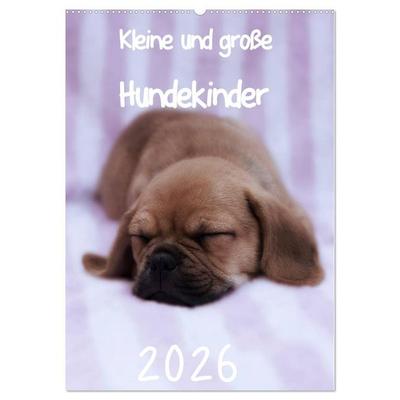 Kleine und große Hundekinder 2026 (Wandkalender 2026 DIN A2 hoch), CALVENDO Monatskalender