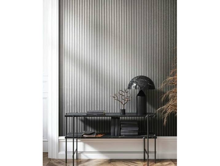 marburg Papier peint aspect bois argenté brillant - Panneaux acoustiques - Effet 3D - Papier peint non tissé - Pour salon\, chambre à coucher - 10\,05 x 0\,53 m - Fabriqué en Allemagne