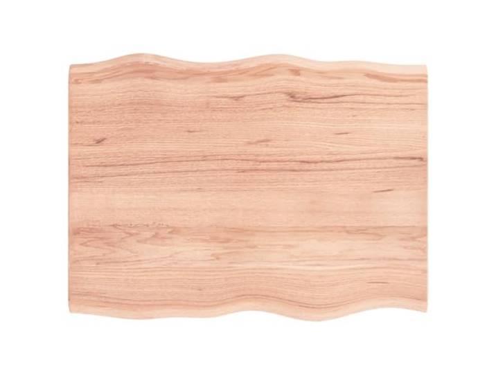 Tischplatte Eiche Rand 80x60x2 cm Hellbraun Massivholz, lackiert, handgefertigt, universal, Äste gefüllt, gebrauchsfertig