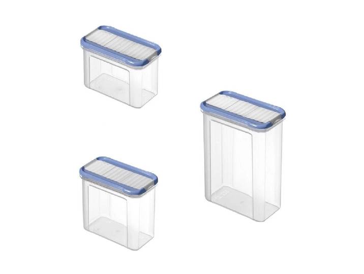 Vorratsdose ROTHO Set Premium Dosen 12 tlg. Domino 13 l , transparent, Kunststoff, Polyprophylen (PP), Lebensmittelaufbewahrungsbehälter, Vorratsdose