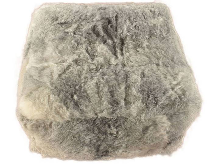 KUHFELL online & NOMAD Pouf LAMMFELL POUF FUßHOCKER AUS ECHTEM SCHAFFELL 60x60x30 cm