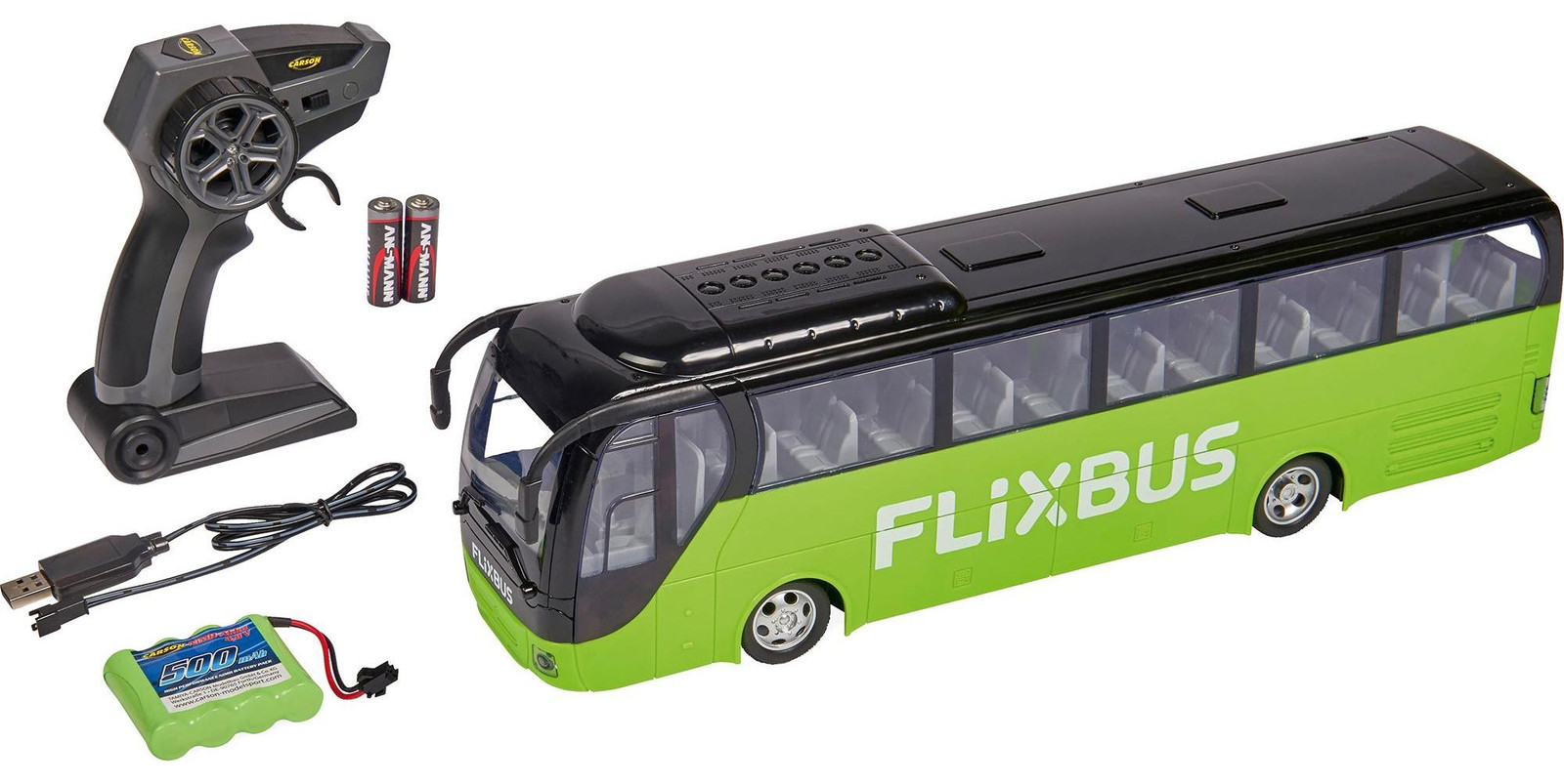 Carson FlixBus 2.4GHz Afstandsbedieningsbus met LED-verlichting