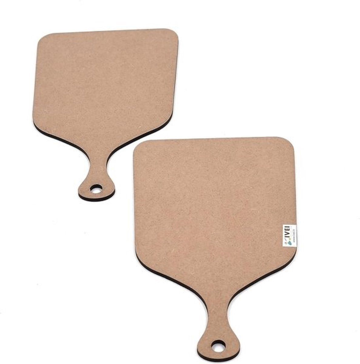 Set van 2 onbewerkte rechthoekige houten MDF-planken voor schilderen en knutselen