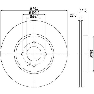 Hella Bremsscheibe [Hersteller-Nr. 8DD355115-871] für Mini