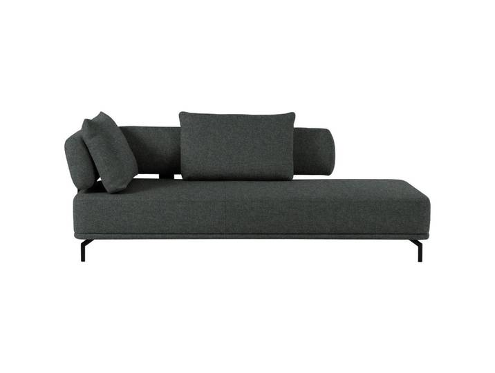 Dieter Knoll Récamiere Palio, Dunkelgrau, Metall, 227x89x101 cm, Fußauswahl, Lederauswahl, Stoffauswahl, Hocker erhältlich, Rücken echt, Wohnzimmer, Sofas & Couches, Sofas, Recamieren