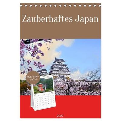 Zauberhaftes Japan (Tischkalender 2027 DIN A5 hoch), CALVENDO Monatskalender