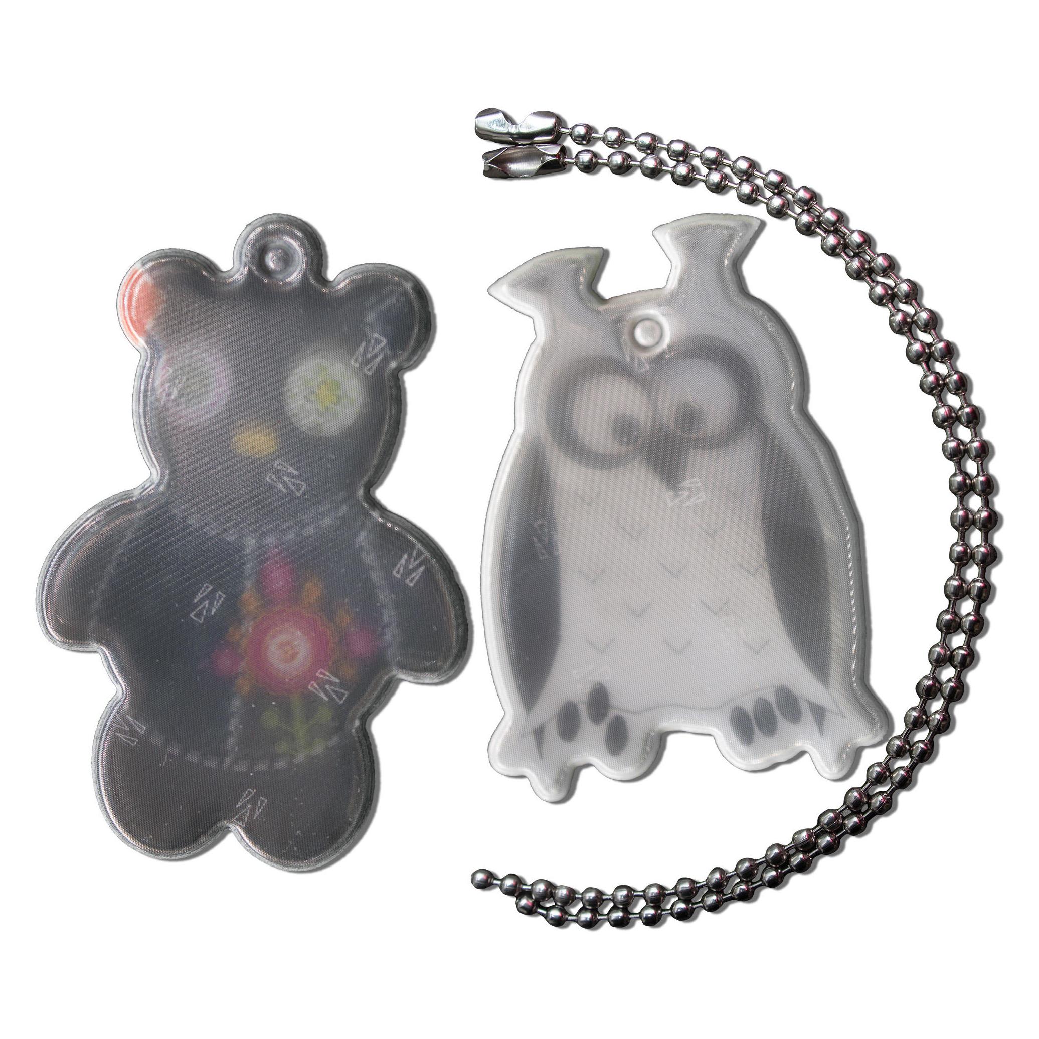 4-Act Reflexanhaenger Teddy + Eule Mit Kette (405500)
