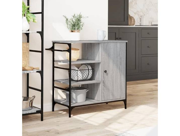 Décoratif - Chariot & îlot - Chariot de cuisine - Desserte de cuisine - sonoma gris 87 5x38 5x84 5cm - bois ingénierie con8196082