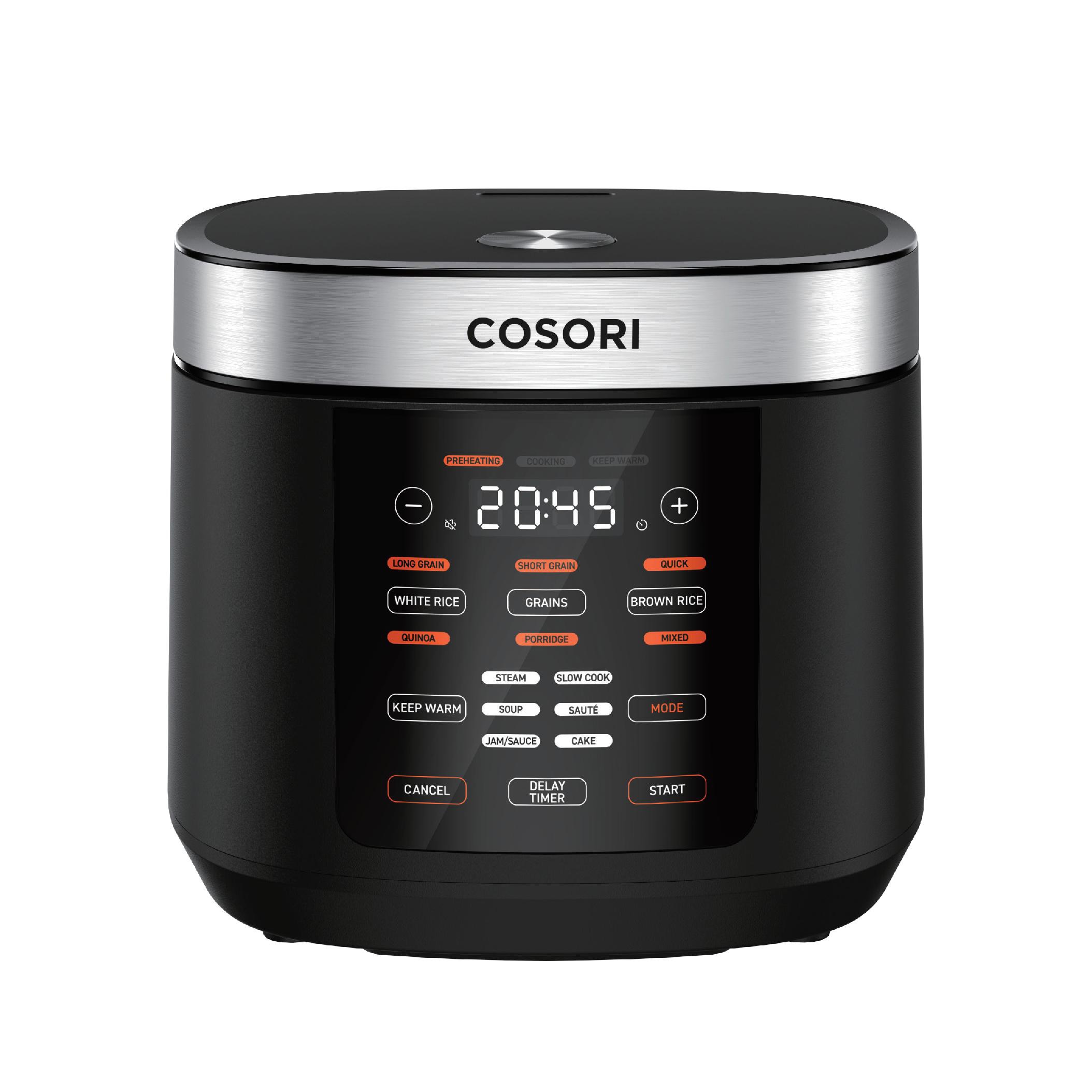 Cosori Multi-Cooker Chef Edition Reiskocher 5 l 970 W Schwarz Silber CRC-R501-KEU