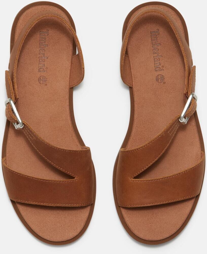 Sandale TIMBERLAND "CALISTA BAY BACKSTRAP SANDAL", Damen, Gr. 39, Synthetik, grau (rst full gra), Leder, Schuhe Sandale, aus Leder rst full gra 39, Synthetik