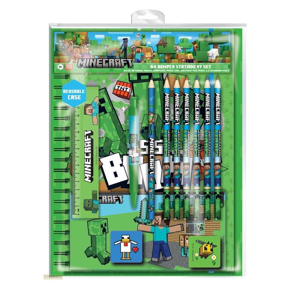 Pyramid Minecraft Schreibset 12-teilig A4 Bumper (58063)