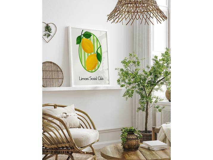 Bild Limoni Social Club Rahmen: Massivholz Buche, lackiert Abdeckung: Acrylglas Multicolor 42 x 52cm