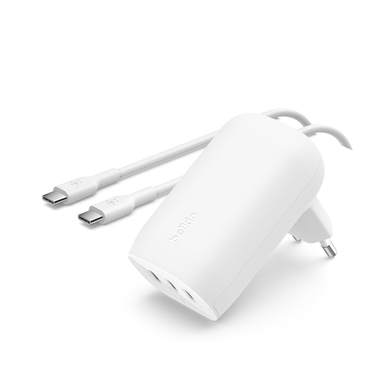 Belkin BoostCharge USB-C®-Ladegerät, 3 Anschlüsse, PPS (67 W) und Kabel WCC002vf2MWH-B6