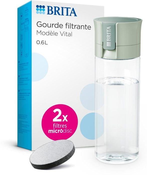 BRITA Filterfles met 2 microdiscs - Pastelgroen