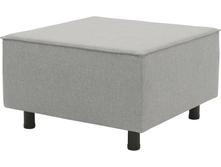 Polsterhocker DOMO COLLECTION Sonna, individuell erweiterbar , silber, B:73cm H:43cm T:73cm, 100% Olefin, Hocker, Polsterhocker, Polsterhocker für Terrasse, Garten und Balkon, speziell für Outdoor