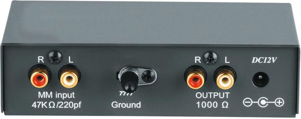 Hama Vorverstärker "Stereo-Phono-Vorverstärker PA506, m. Netzgerät 230 V/50", schwarz, B:14,4cm H:5,8cm T:23,1cm, Verstärker, - Gewandelte Eingänge: Aux-IN/CD/Line-IN/MD-IN, Vorverstärker