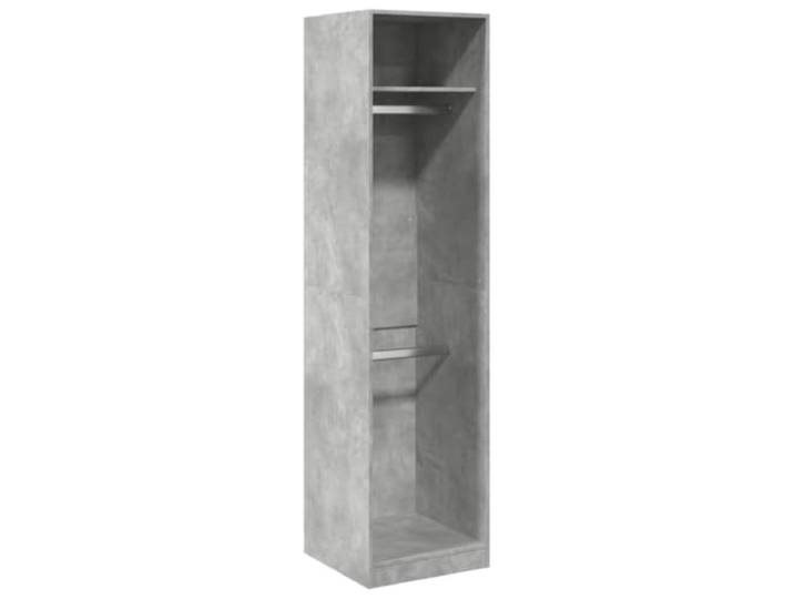 HBBMGYD Kleiderschrank, Betongrau, 50 x 50 x 200 cm, Spanplatte 2 Fächer, minimalistisches Design, Holzwerkzeug, Wandbefestigung im Lieferumfang enthalten, kleine Räume