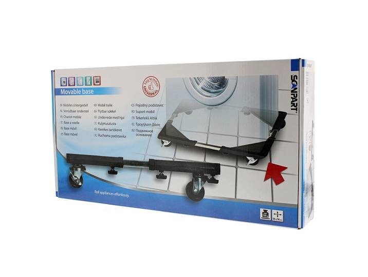 Scanpart wasmachine onderstel met wielen Wasmachine accessoire