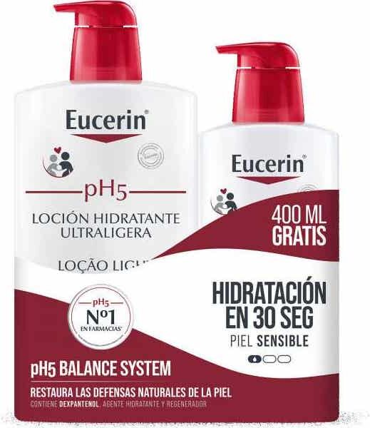 Eucerin Pack Ph5 Loción Ultraligera 1000 ml + 400 ml