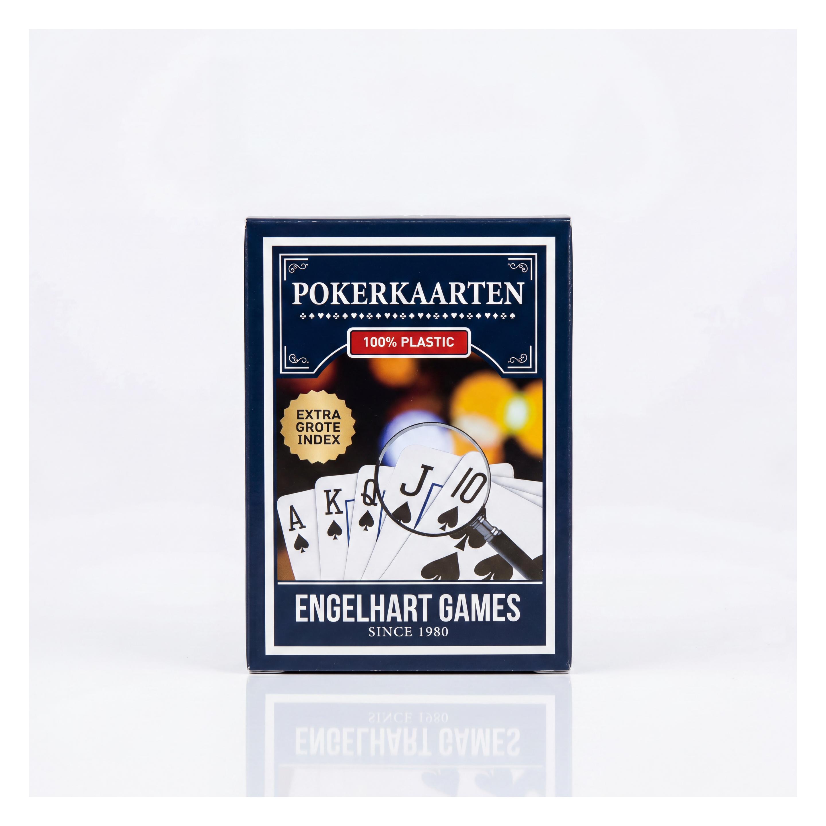 Longfield Premium-Pokerkarten 1 deck 100% Kunststoff 4 gote index (390117)
