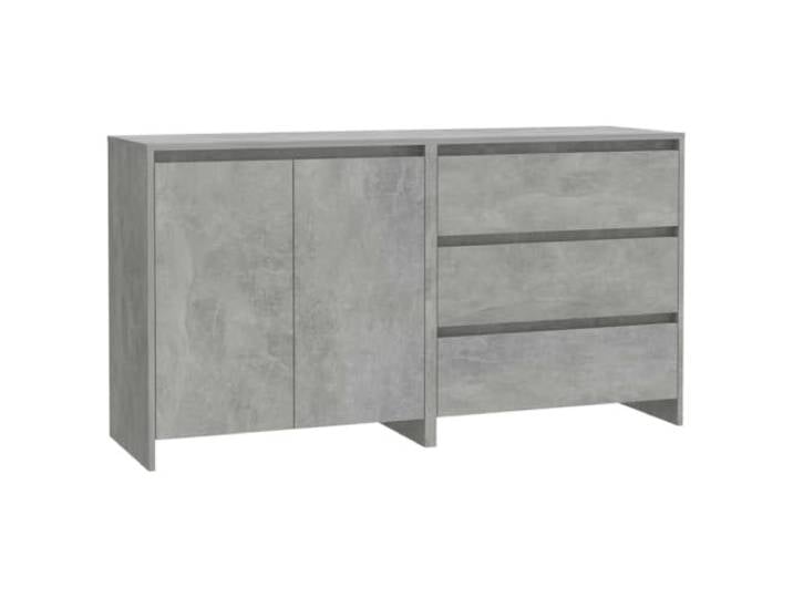 GHVBNMF 2er Set Sideboard Betongrau 70x41x75cm Holzwerkstoff Kommode Vielseitiges 2er Set Beistellschränke mit Türen und Schubladen für Ordnung in Wohnzimmer, Flur oder Schlafzimmer.