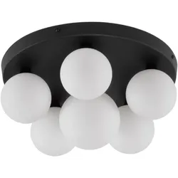 Nova Luce, Deckenleuchte, EDEM Deckenleuchte G9 6-fach Schwarz 17x35cm dimmbar 9080129 (G9)
