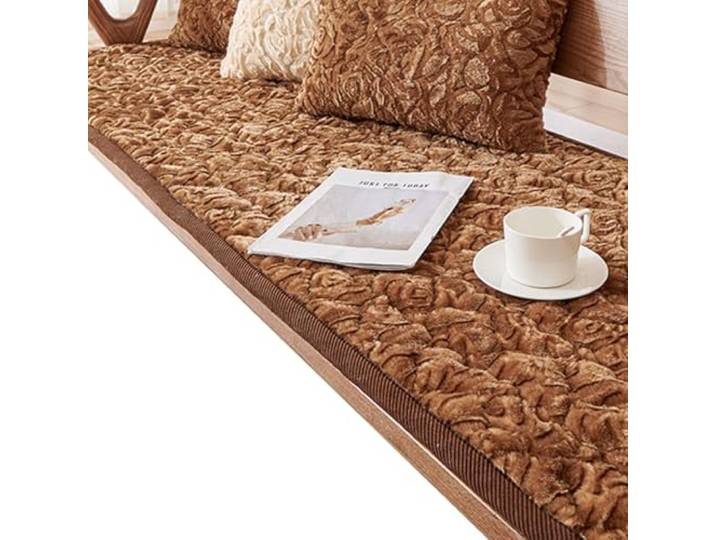 KRXSOBNV Das Sofa, Flauschige Sofabezüge Haustiere (2-3 Kissen), Sofaüberzüge(Brown,55x150cm)