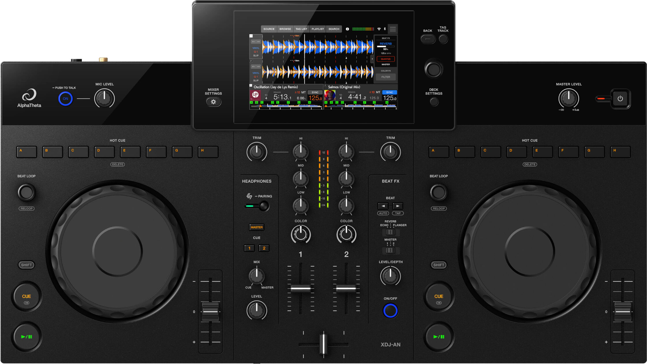 AlphaTheta XDJ-AN (novo XDJ-RR) - Sistema DJ All-in-One de 2 Canais com Wi-Fi e Streaming