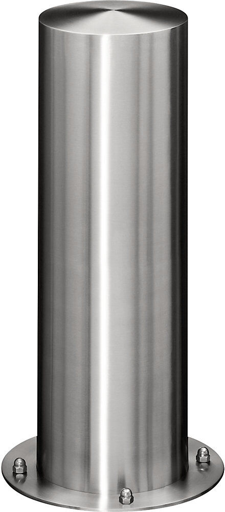 kaiserkraft Edelstahl-Sperrpfosten, mit Flachkopf, zum Aufdübeln, Ø 205 mm