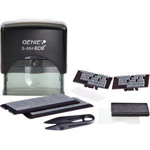Genie Stempel S-884 ECO, Textstempel, zum Selbersetzen, bis zu 5 Zeilen