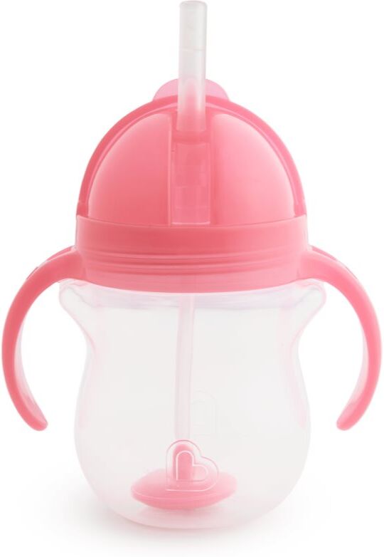 Munchkin Click Lock™ Tip & Sip cup with straw with weight Pink 6 m+ 1 pc