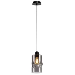 JUST LIGHT. Pendelleuchte Swirl Alu, Eisen, Stahl & Metall Schwarz