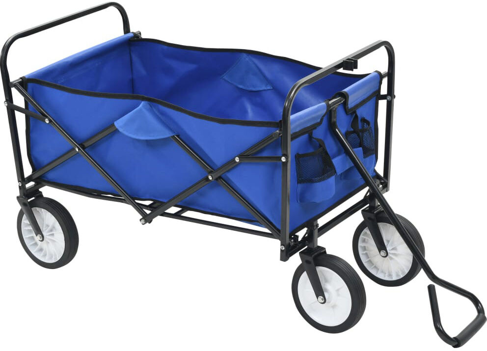 Dakota Fields Chadwyck 92cm H x 52cm W x 118cm D 75kg Hand Truck Trolley Blue 118cm H X 52cm W X 92cm D