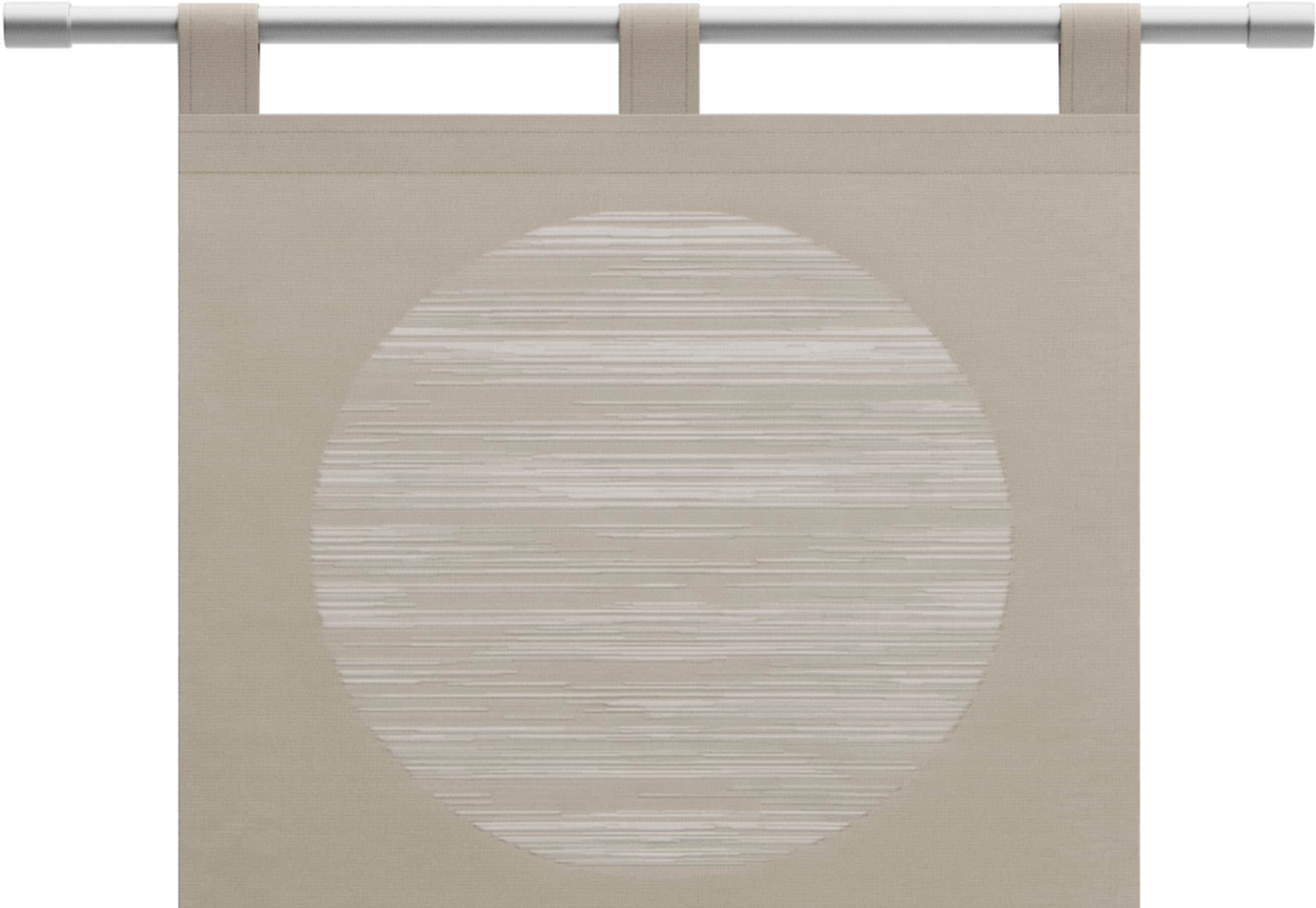 Neutex For You! Schiebegardine NEUTEX FOR YOU "Padova, 1 Stück, Schlaufen, halbtransparent, Kreis-Motiv" Gr. 4, grau, B:57cm H:245cm, Scherli, Polyester, Gardinen, Inkl. Zubehör
