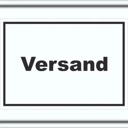 HB-Druck Versand Schild mit Text Lieferung shipping waagerecht A1 (594x841mm)
